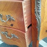 Old louis xv style marquetry chest of drawers