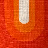 Orange opaline serpentine table lamp and vintage fabric