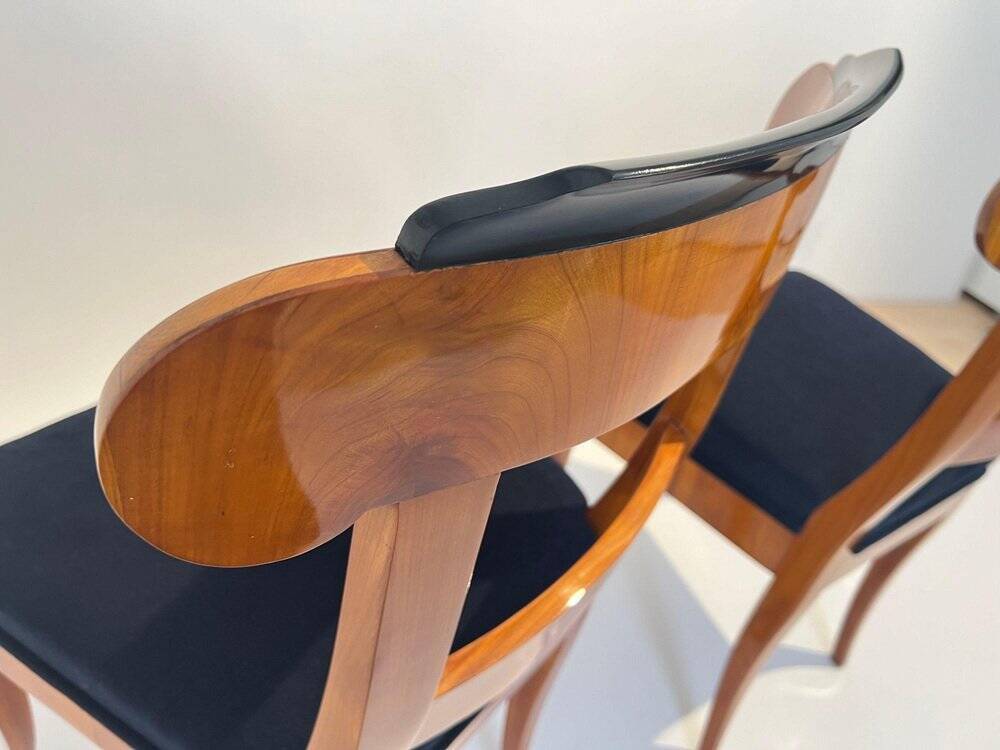 Biedermeier Chairs in Cherry Wood, Germany, 1830s, Set of 5