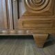 Solid oak sideboard, brutalist and Art Deco work, mid-century.