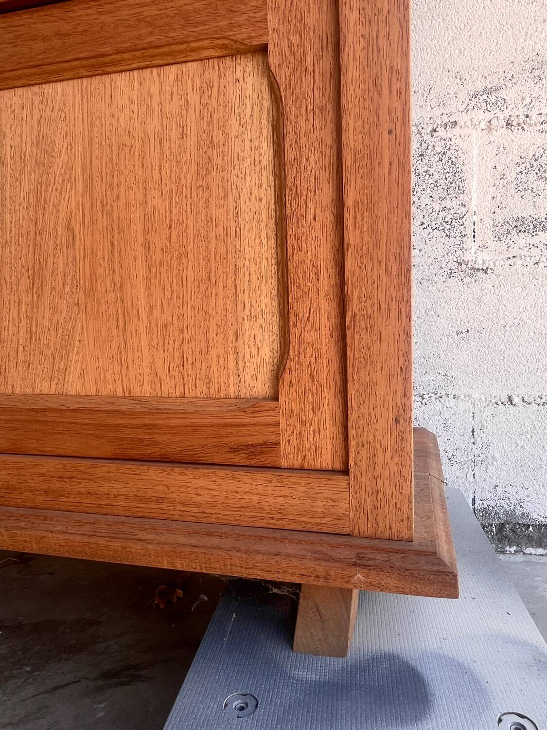 Raw wood gun cabinet