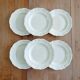 Set of 6 Sarreguemines ivory flat plates