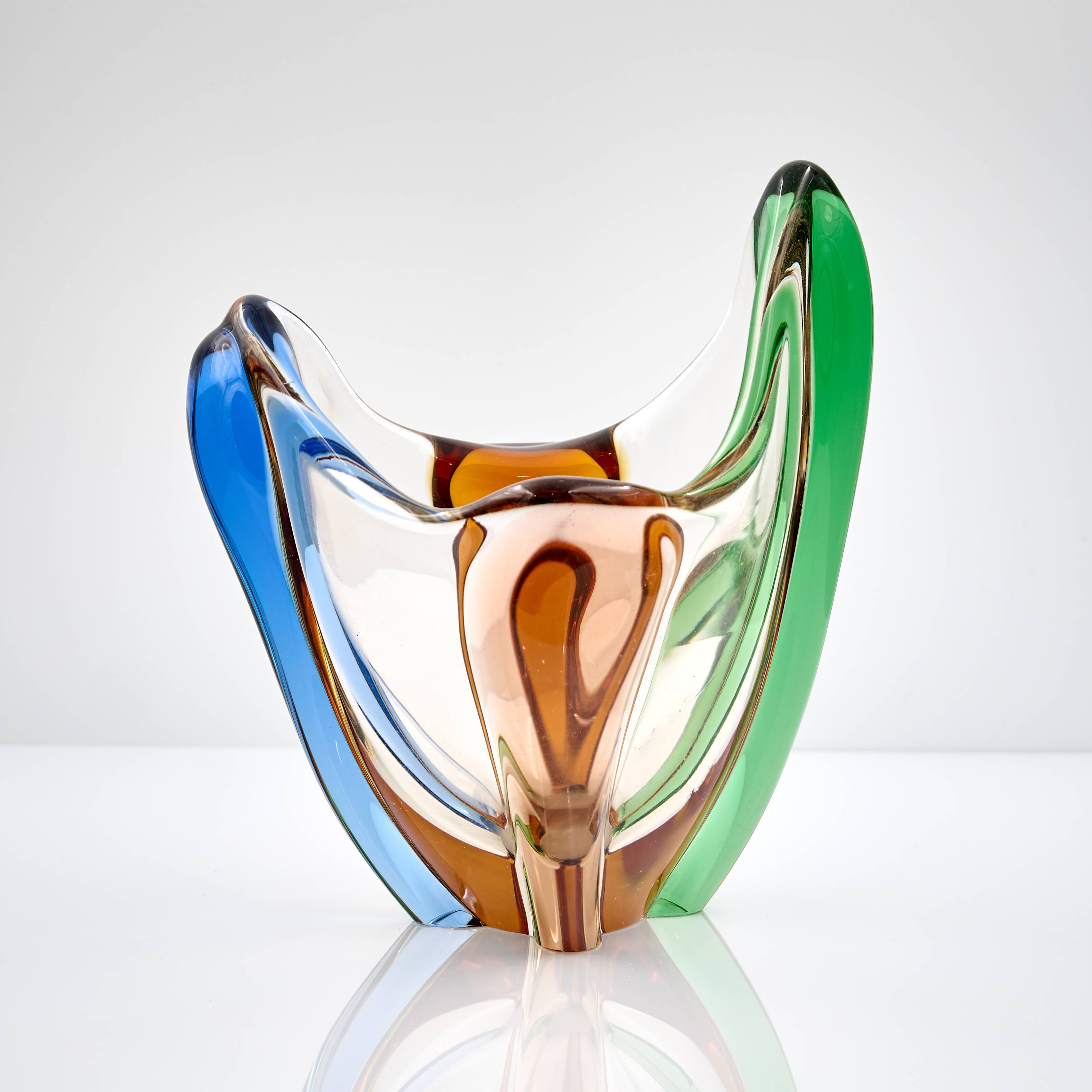 Vintage Multicolor Glass Vase by František Zemek from Rhapsody Collection