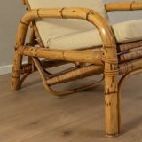 1960s bamboo foldable lounge chair