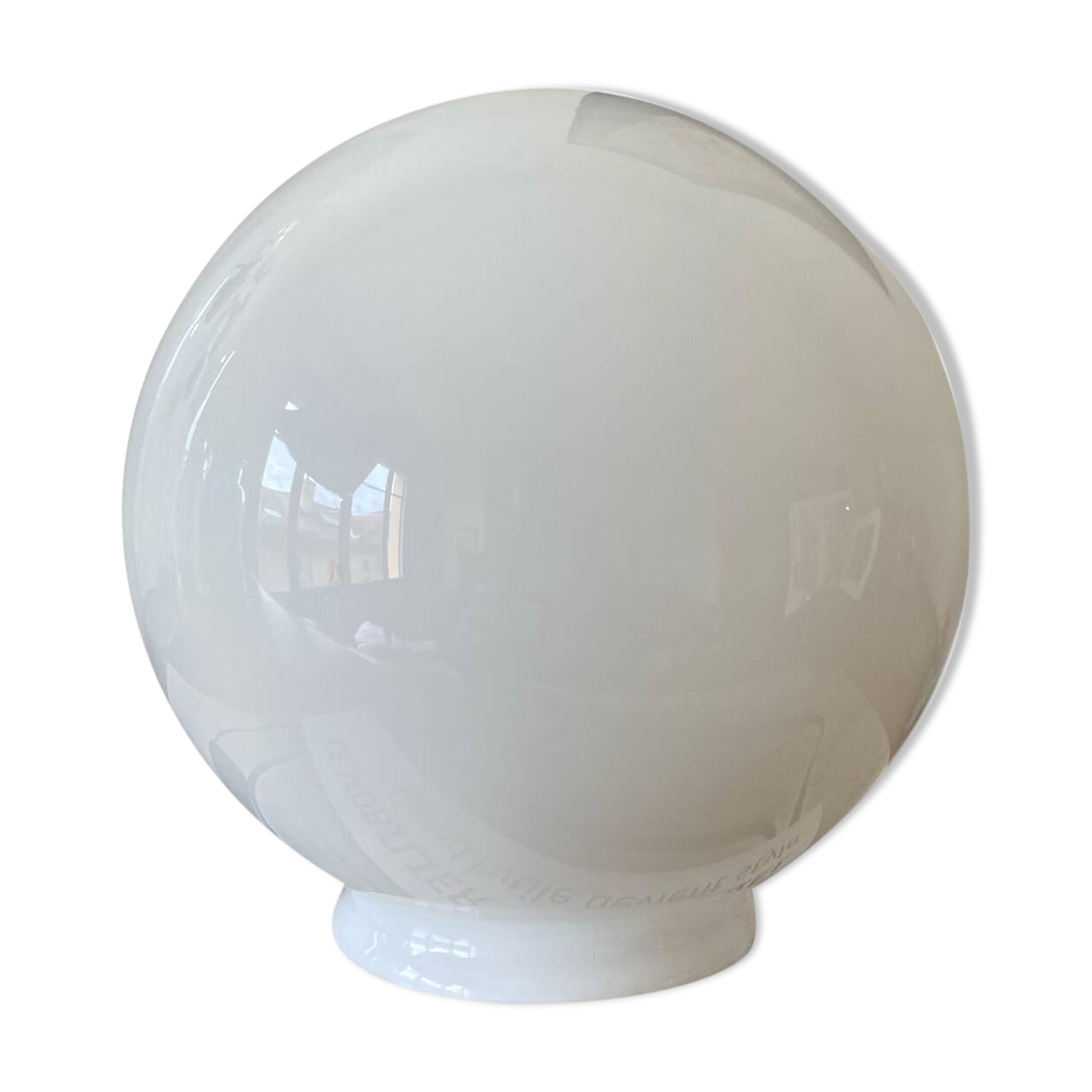 Antique opaline glass globe, 15 cm diameter for wall lamp chandelier.