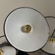 Set of three new electrified white enamelled sheet suspensions