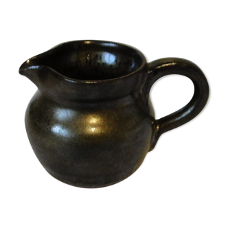 Small jar jug in gres varnished brown