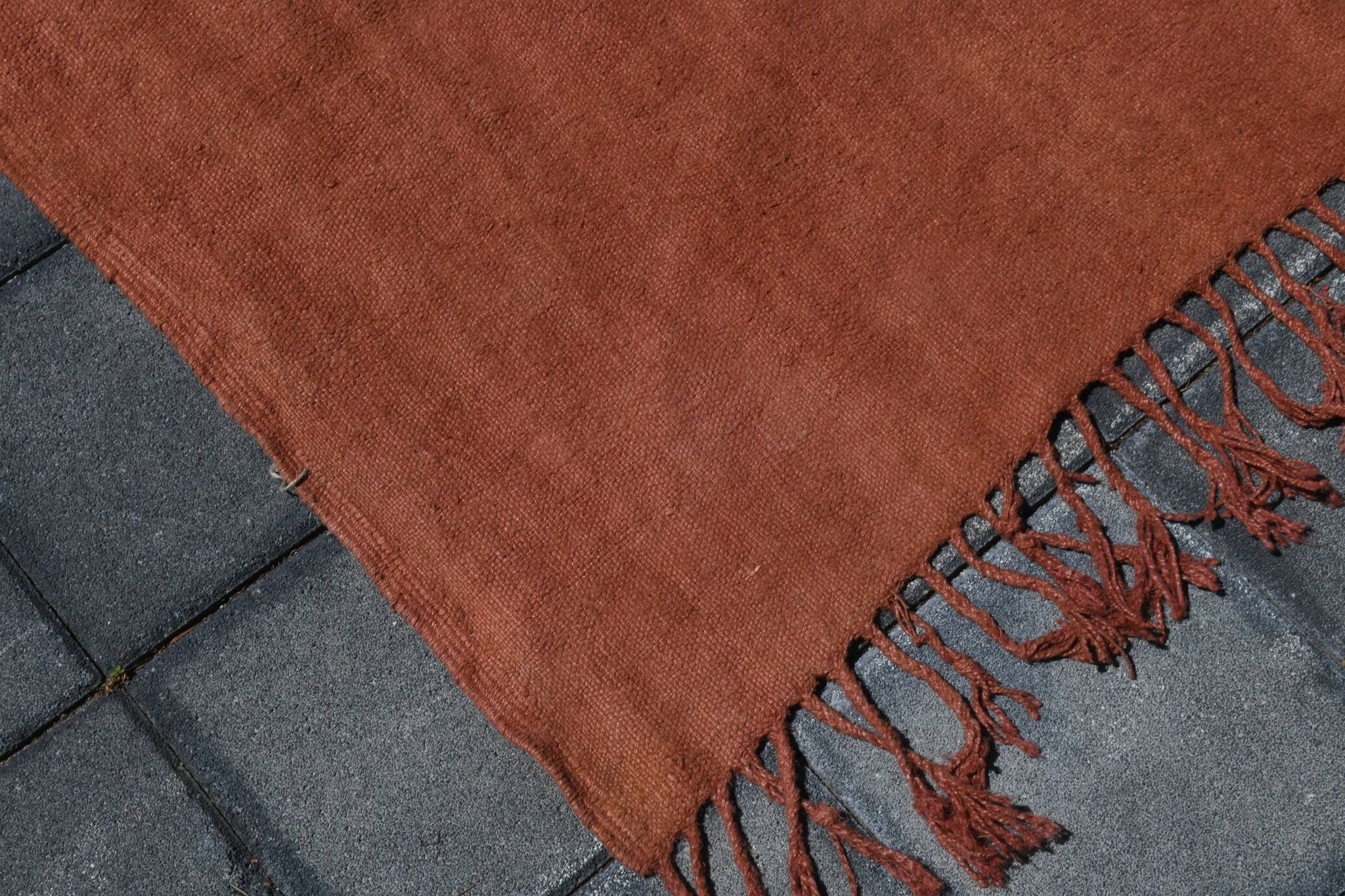 5x10 Burnt Orange Designer Vintage Oushak Kilim Rug, 164x305 Cm