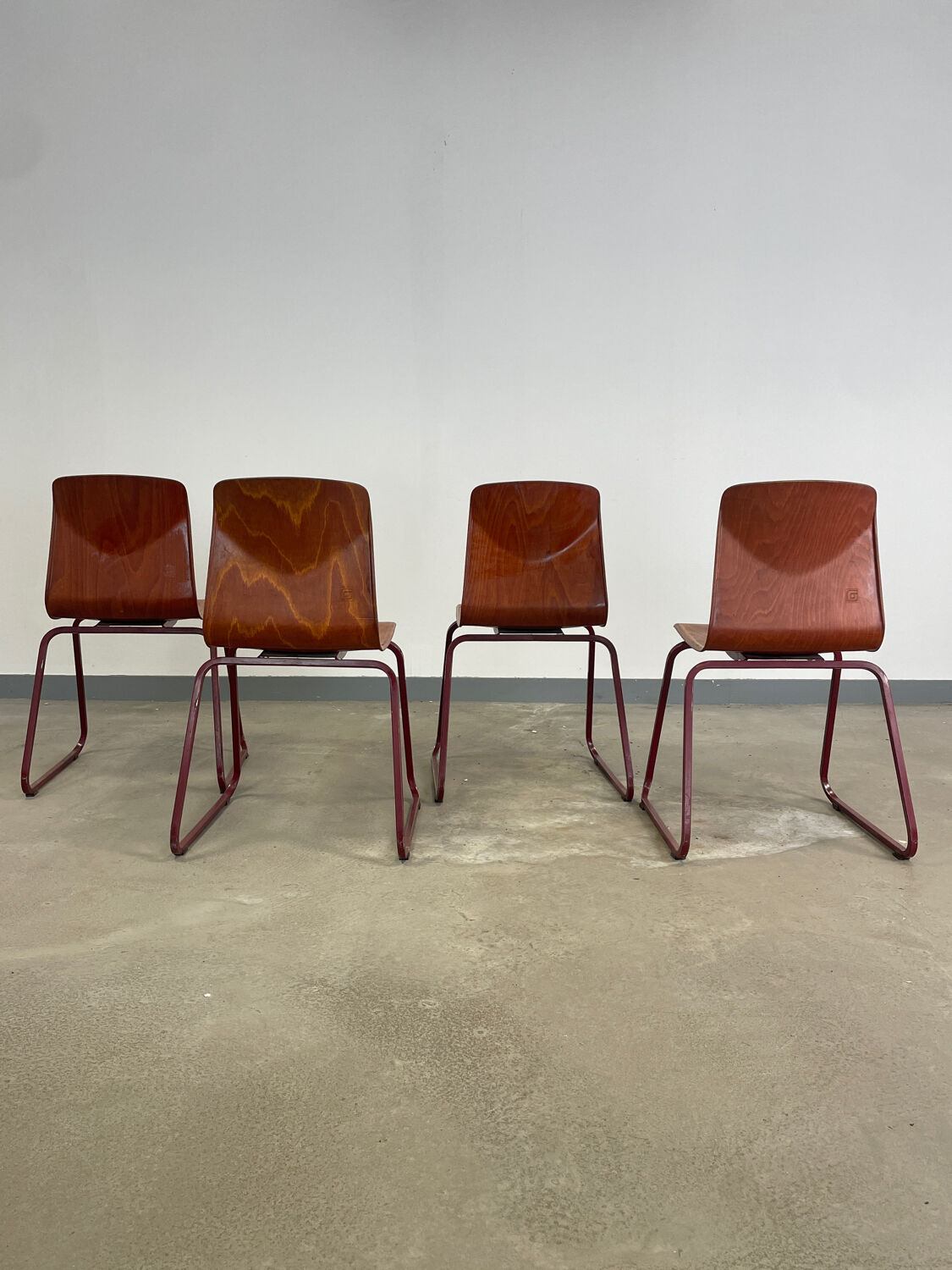 Lot 4 chairs Galvanitas S23, 60s, Holland