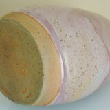 Pebble-shaped ceramic vase, signed