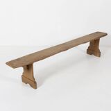 French Antique primitive wooden bench with nice patina