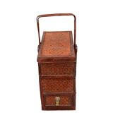 Rattan picnic basket, 20th century