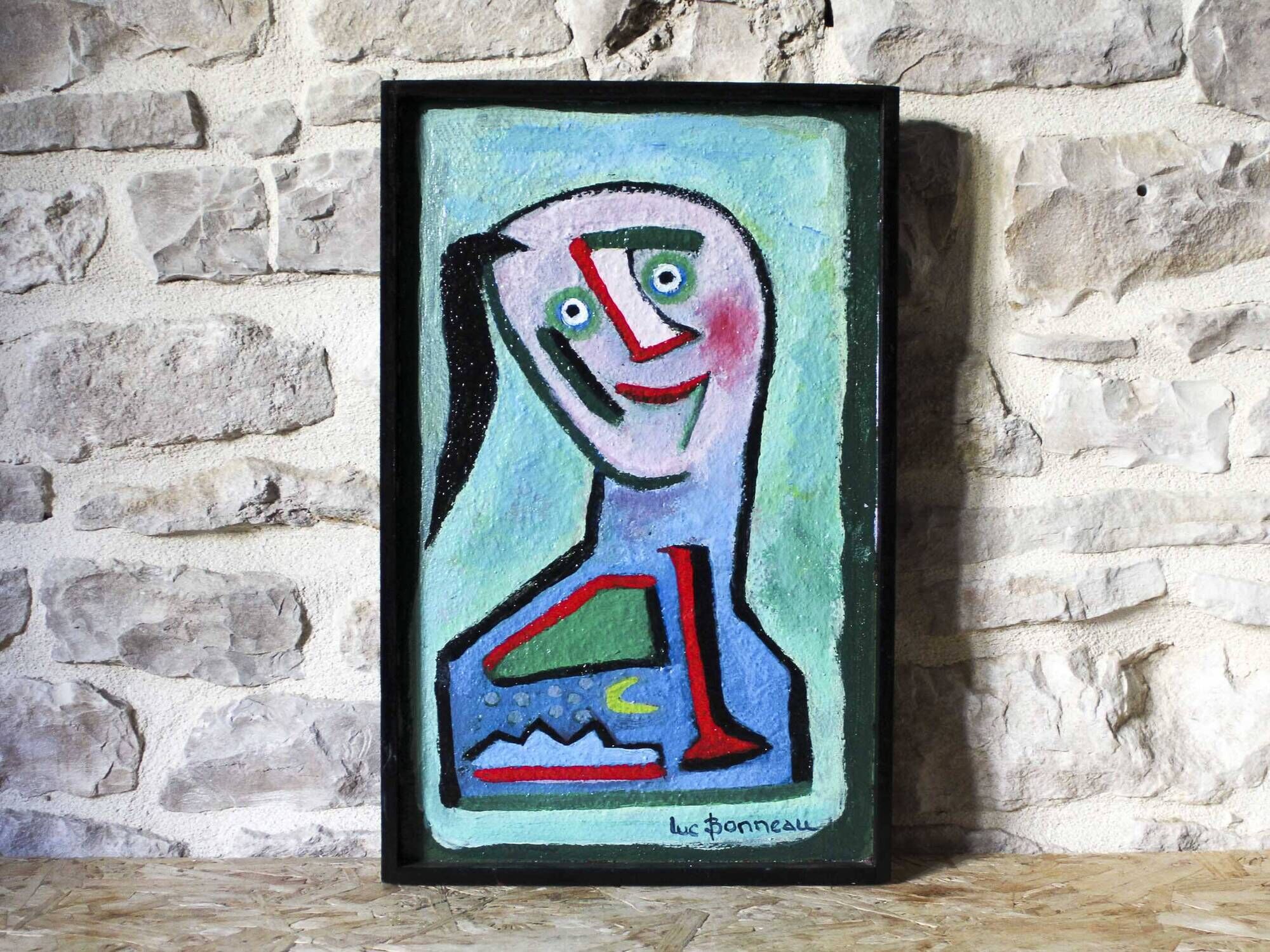 Portrait of a woman by Luc Bonneau Oil on panel