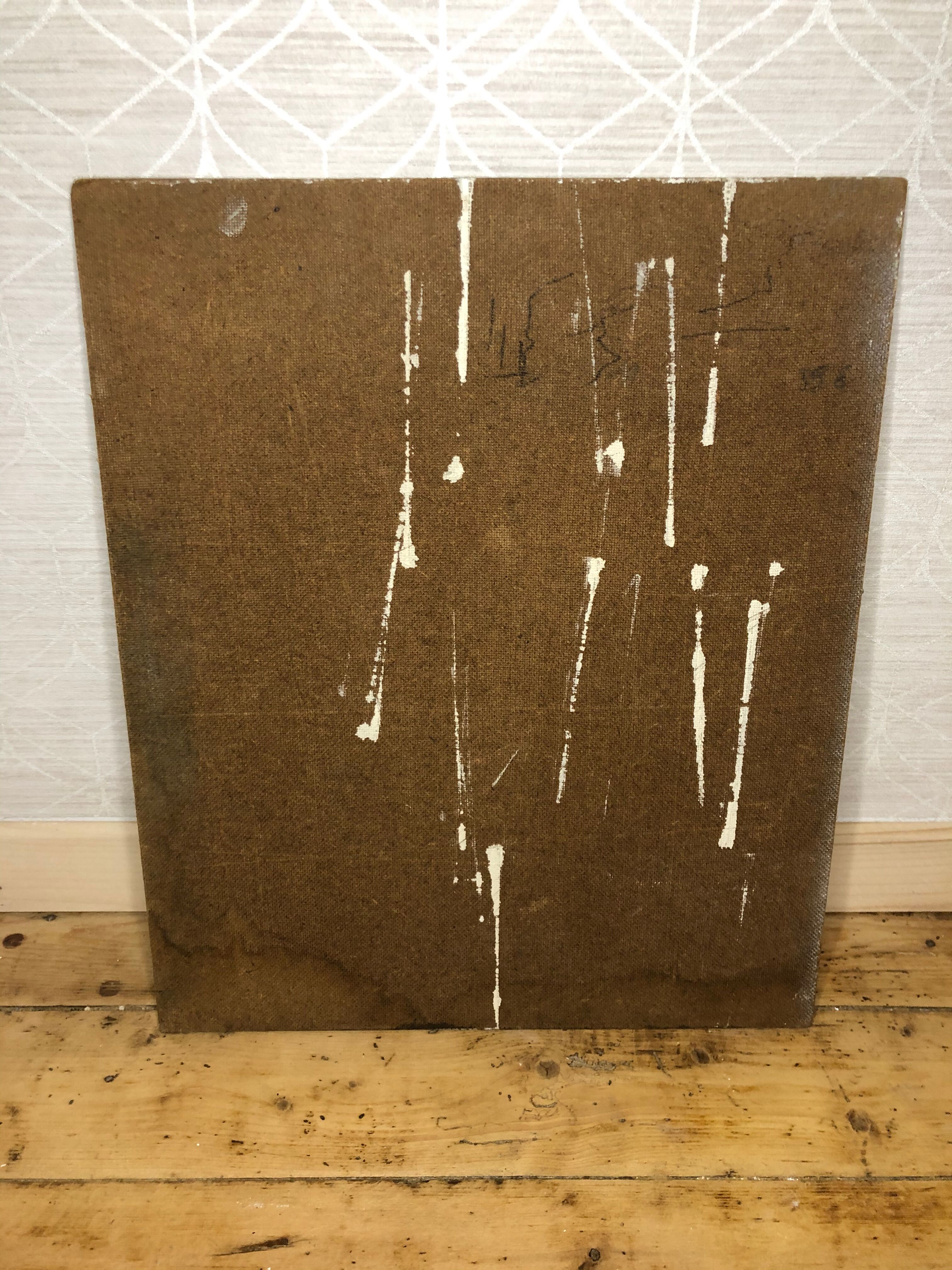 Indoor flower bouquet oil on panel