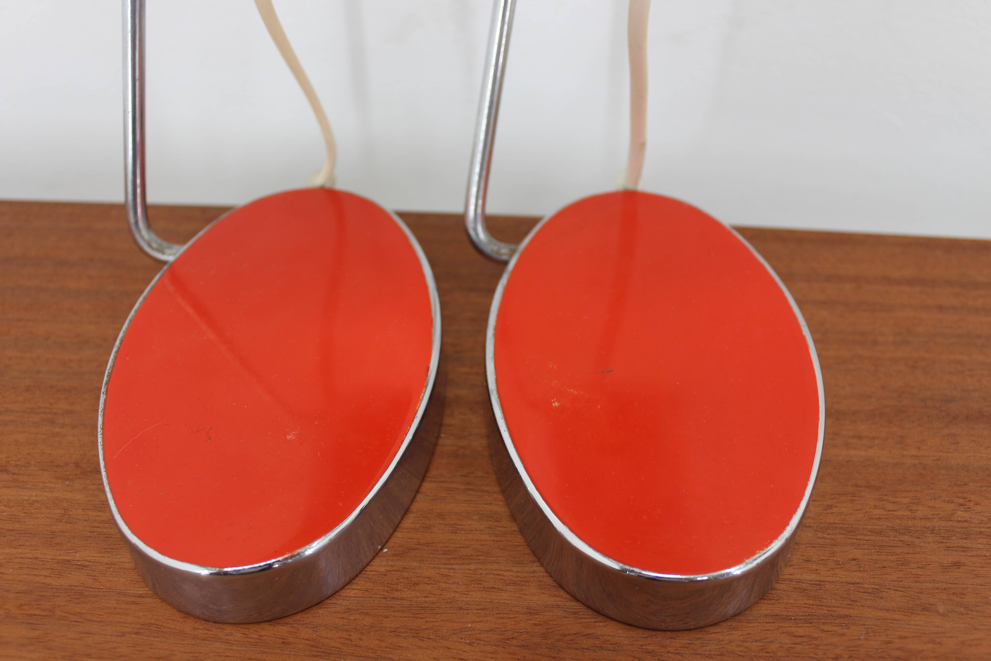 Pair of mid-century table lamps by Drupol 1960