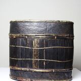 "Tampung" box, bamboo and leaf Indonesia, Lombok early 20th century