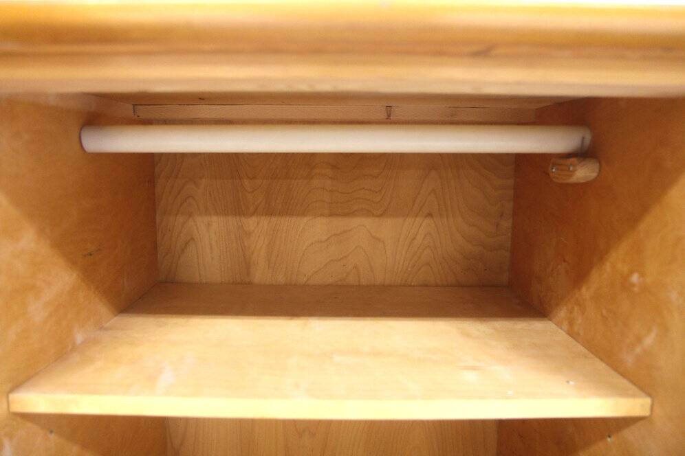 Scandinavian wardrobe in elm, Swedish Modern, Sweden, 1940