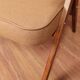 Scandinavian armchair deep brown wool space age design