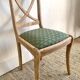 Chaises en bois massif assises verte