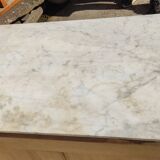 Old Art Deco chest of drawers with white marble