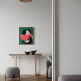 Unique original figurative painting 65x54cm