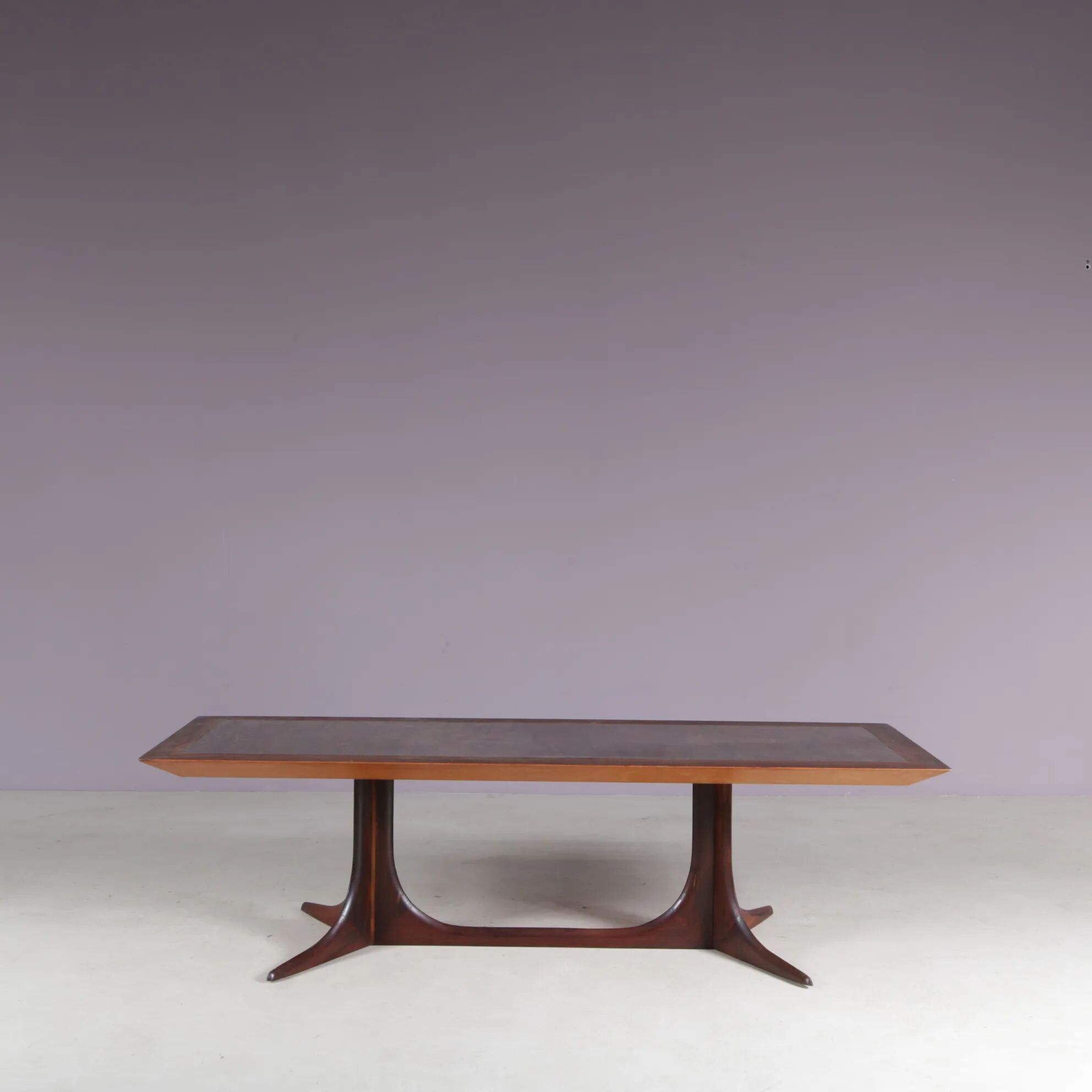 1960s wooden with copper coffee table, Denmark