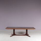 1960s wooden with copper coffee table, Denmark