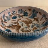 Blue glazed ceramic cup Cazaux Biarritz