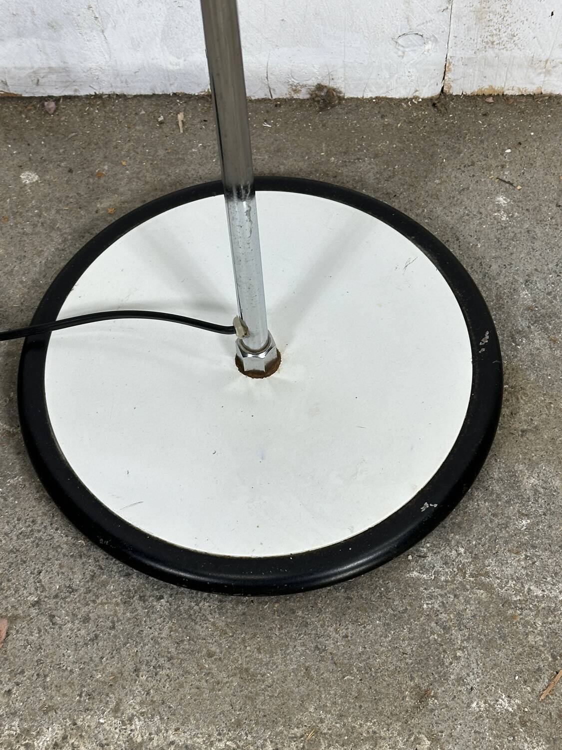 Aluminum floor lamp from the 60s