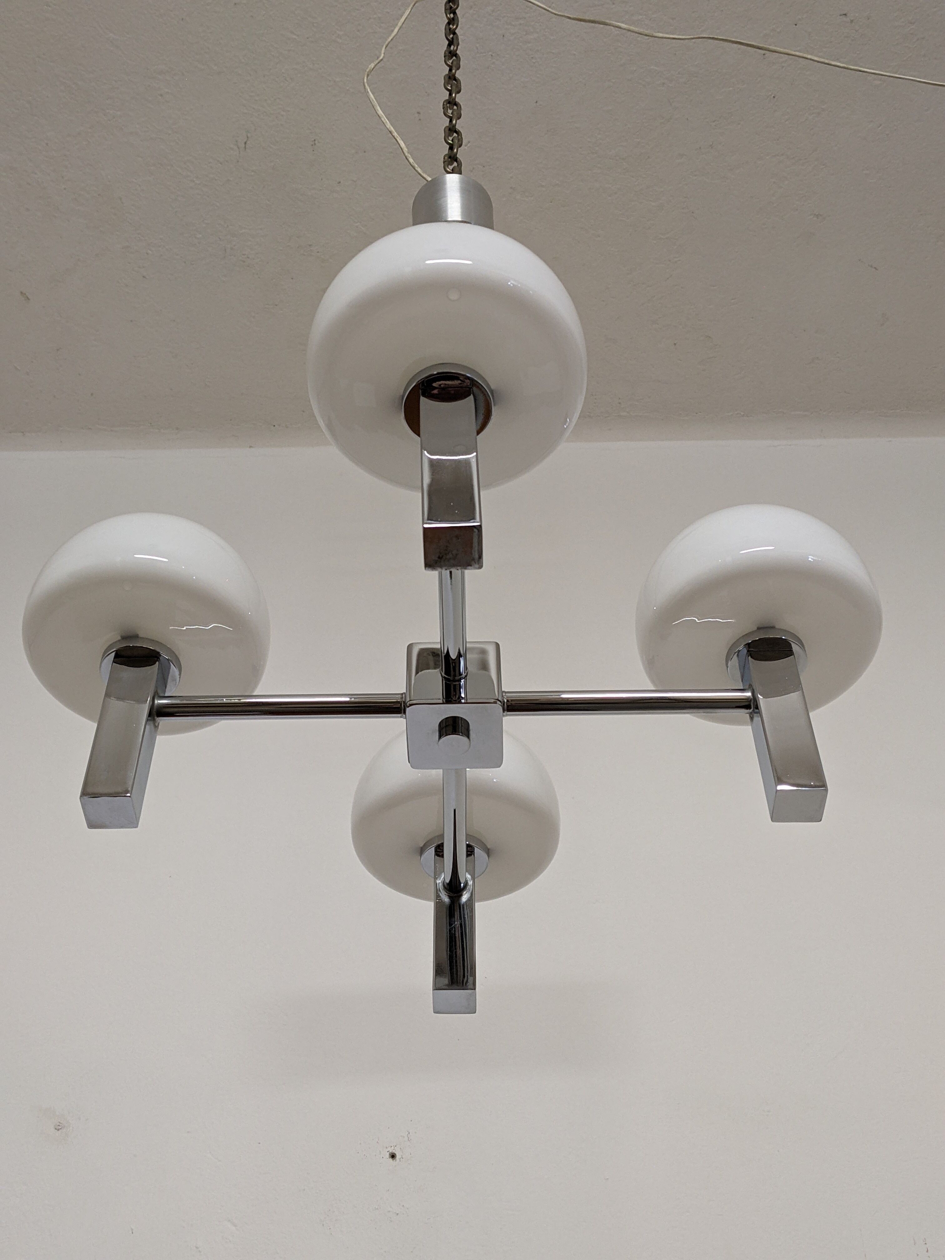 4-light space age chandelier from the 60s/70s