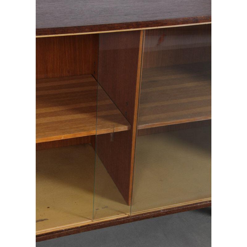 Dark oak chest of drawers designed by Jiri Jiroutek, model U-452, 1960