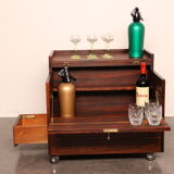 Cube bar in rio-rosewood  designed by Rolf Hesland  for Bruksbo Tegnekontor - Norway - 1960's