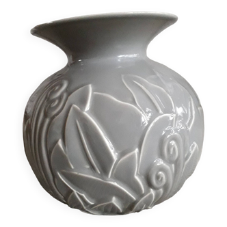 Art-deco vase with floral pattern