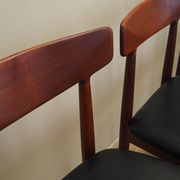 Set of four teak chairs, Danish design, 1960s, manufacture: Bruno Hansen, d