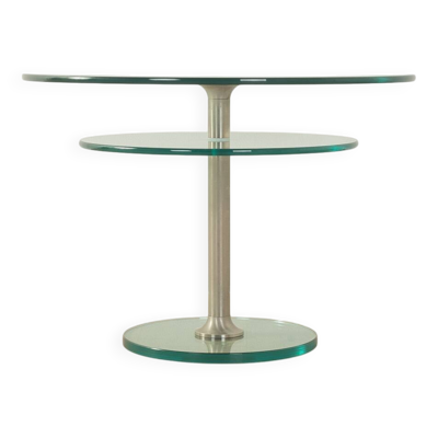 Table d'appoint en verre des années 1980, Peter Draenert