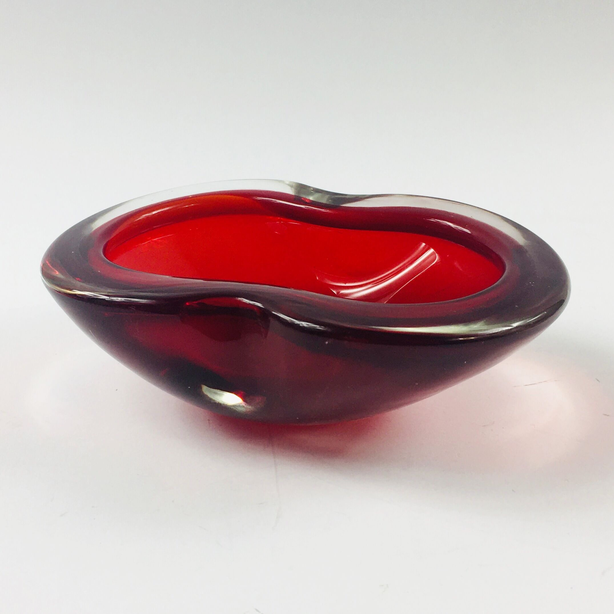 Large Murano Sommerso Glass Bowl or Catch-All / Vide Poche, Italy, 1960s