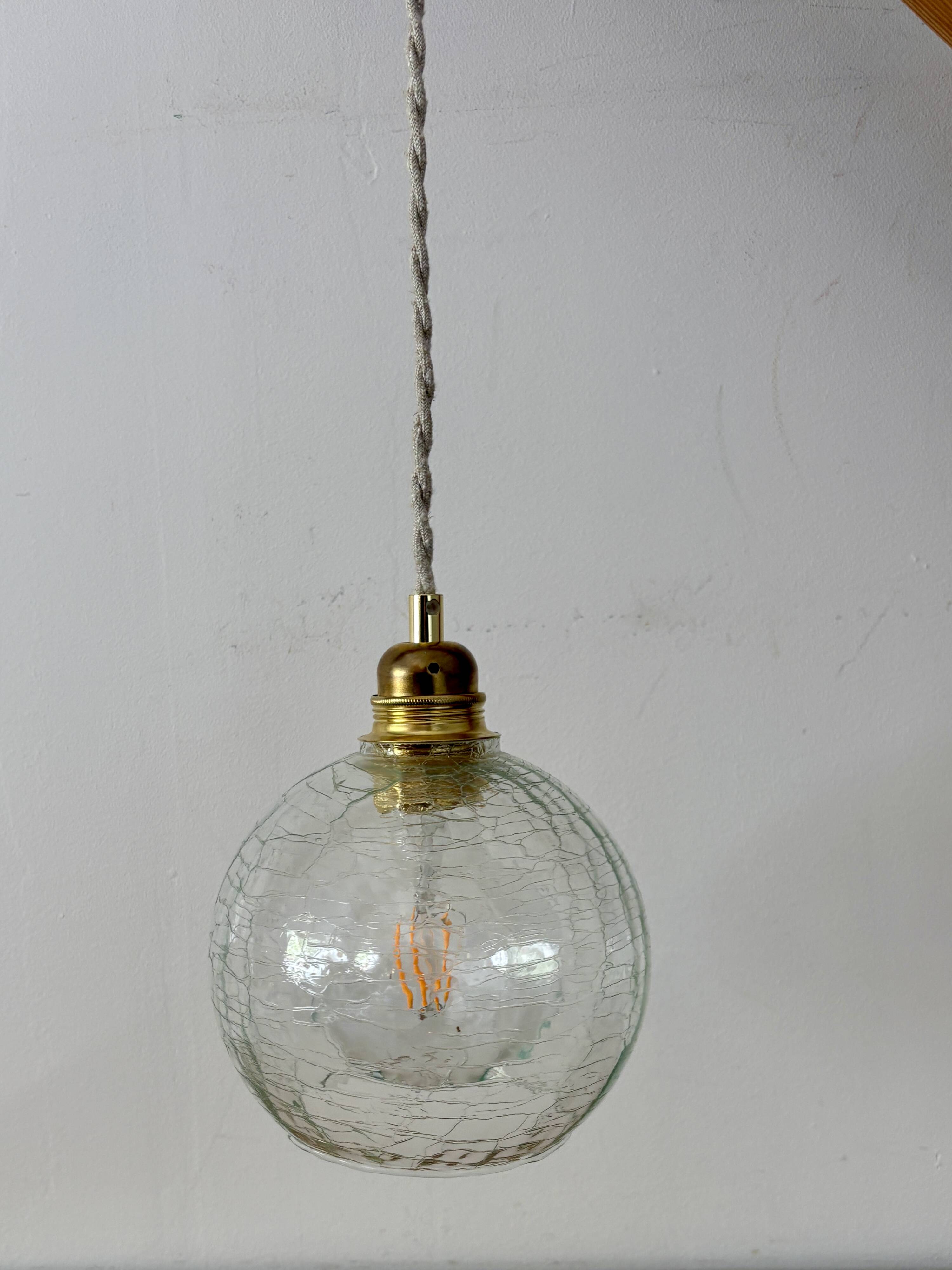 Vintage glass suspension globe
