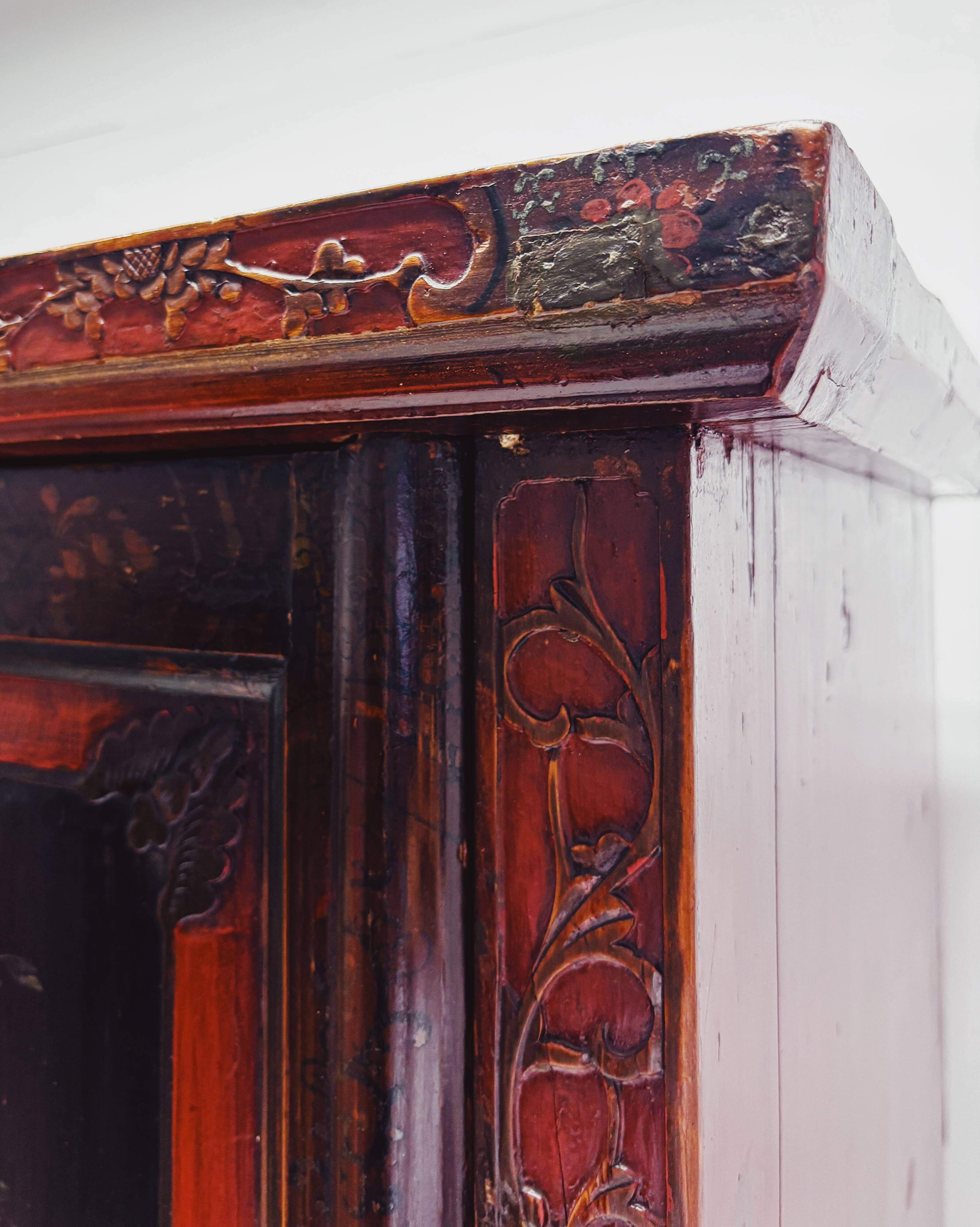 Vintage Chinese Hand-Painted Cabinet