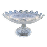 Molded pressed glass compote bowl