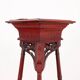 Antique walnut vase holder with decorations, 19th century