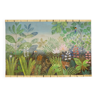 Large acrylic painting on linen canvas. Contemporary work.