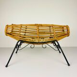 Magazine rack or vintage rattan stand, Italy, 1960s