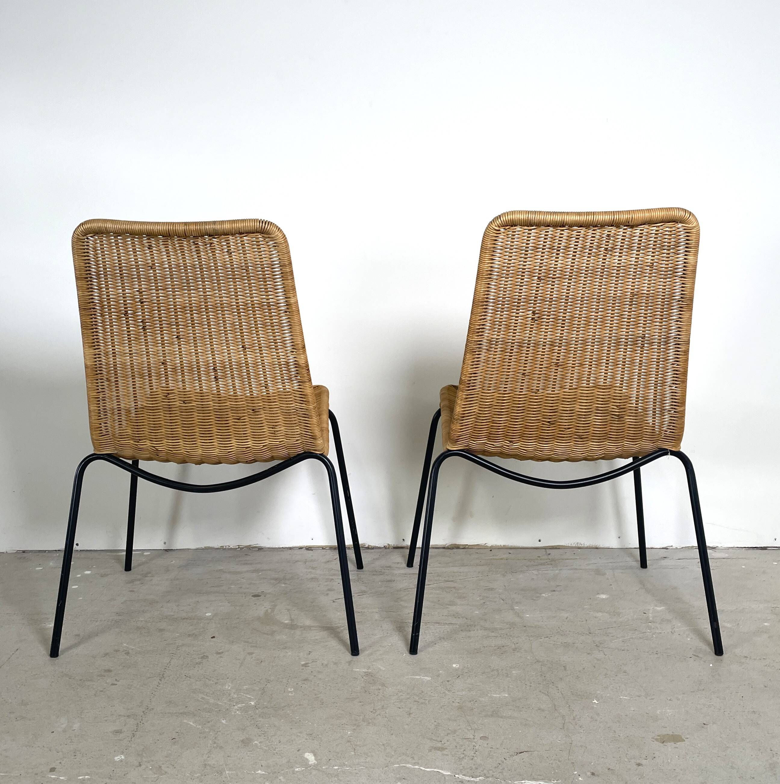 Set of 2 basket chairs, Gian Franco Legler