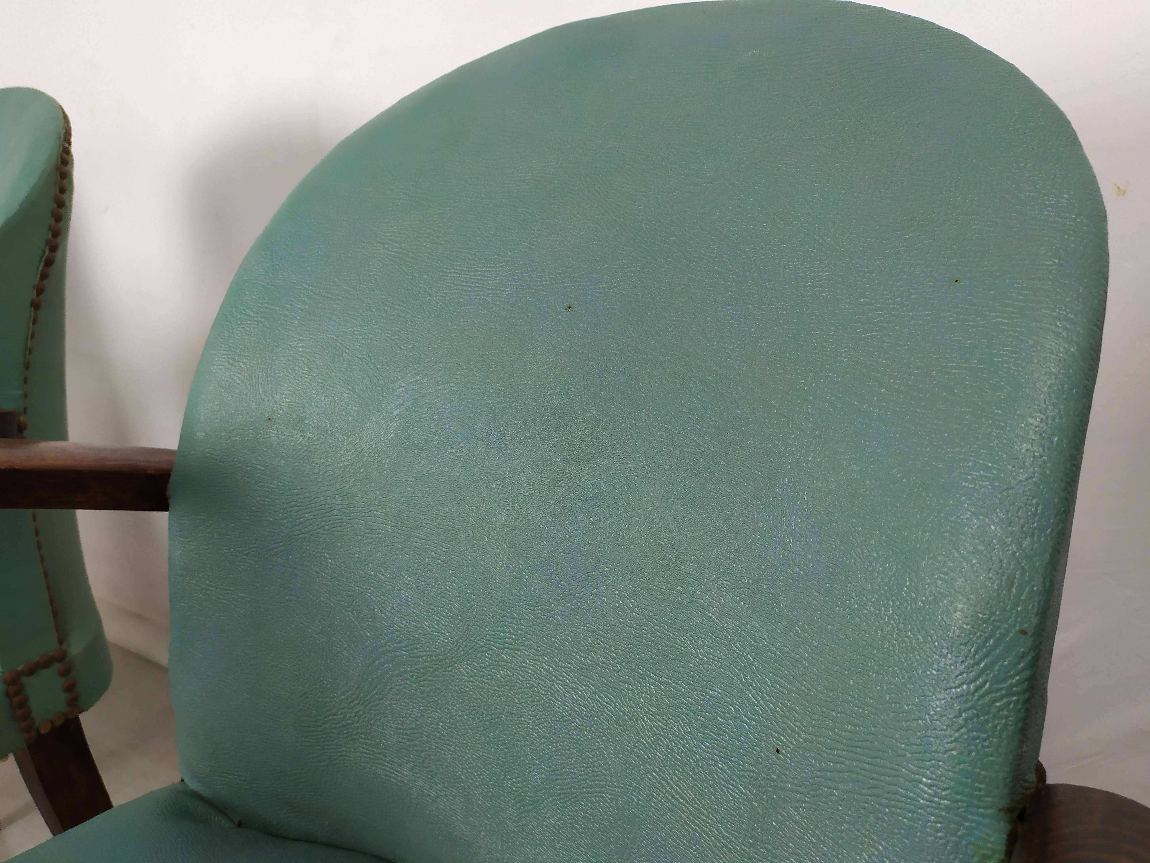 5 art deco bridge armchairs