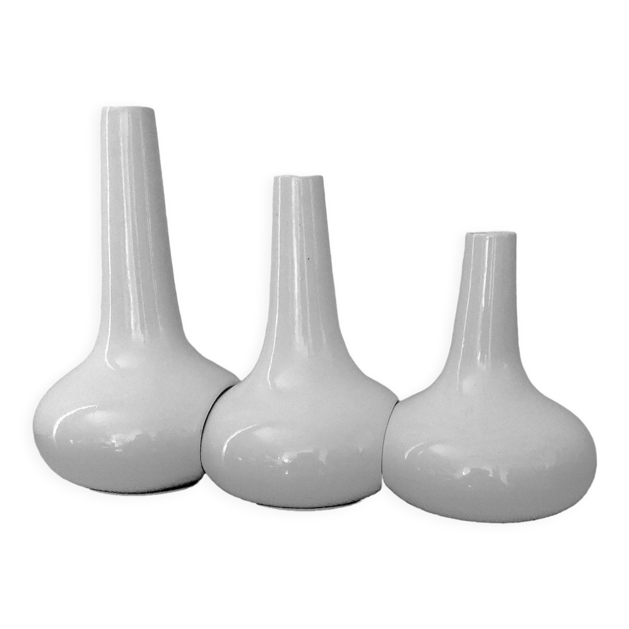 Vintage white ceramic vases