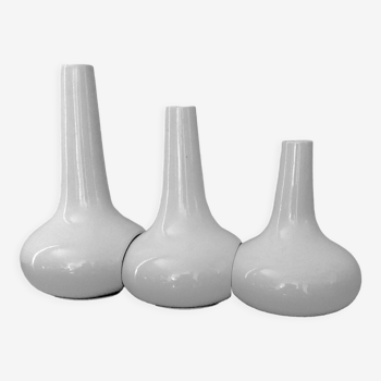 Vintage white ceramic vases