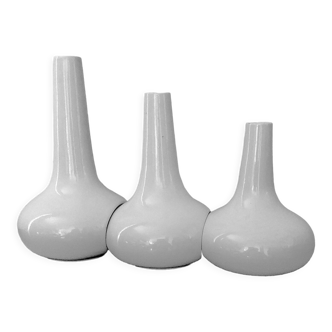Vases vintage ceramique blanche