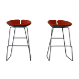 Set of 2  Moroso Fjord barstools by Patricia Urquiola