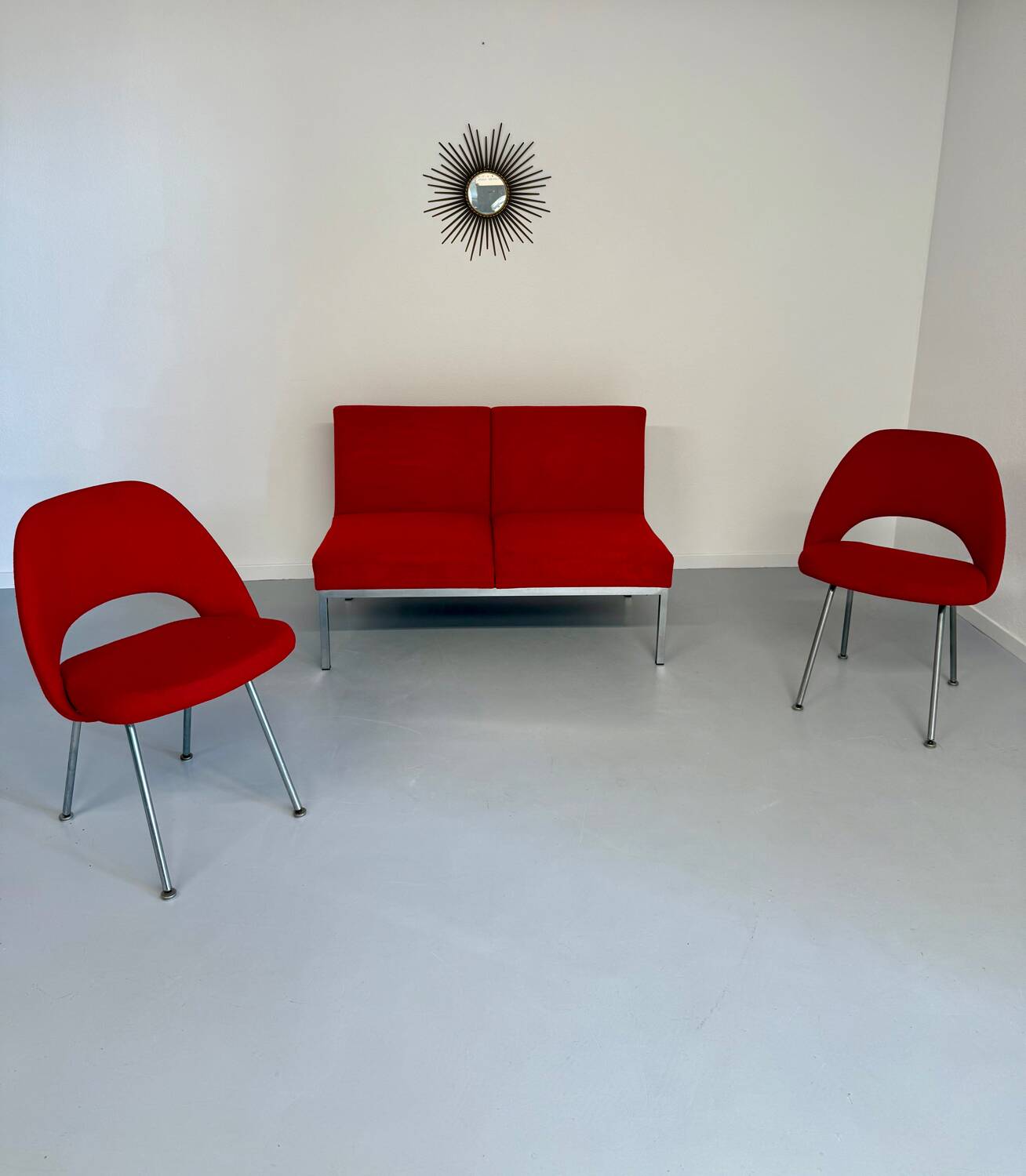 Vintage 2-seater sofa from the 70s, Artifort design, red