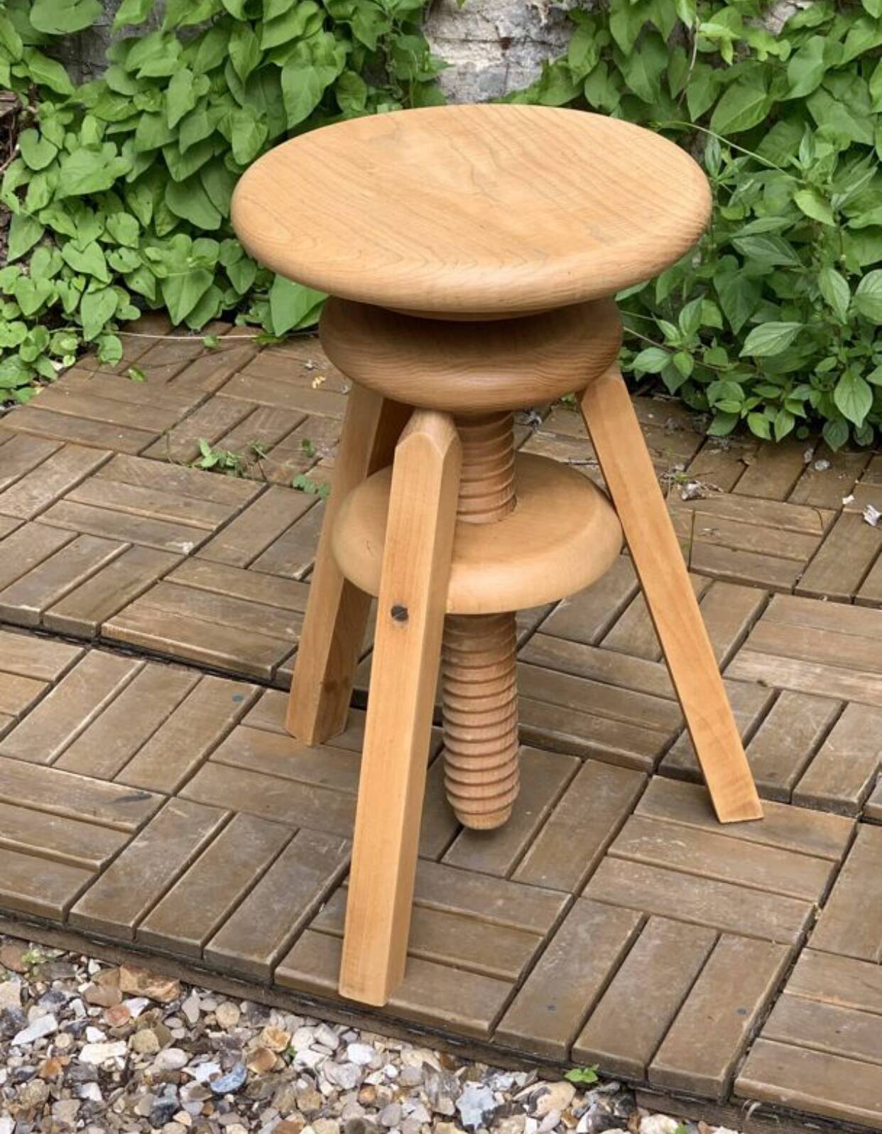 Tripod screw workshop stool 1950